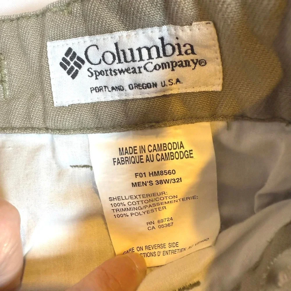 VTG Columbia Work Double Knee Pants‎  38x32 Regular Fit Straight Leg Brown